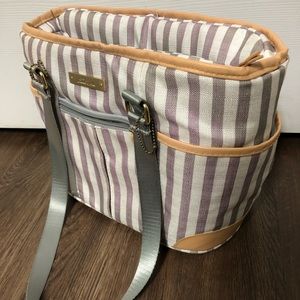 Striped Insulated Fashion Lunch tote